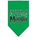 Mirage Pet Products Everyday Im Mugglin Screen Print BandanaEmerald Green Large 66-463 LGEG